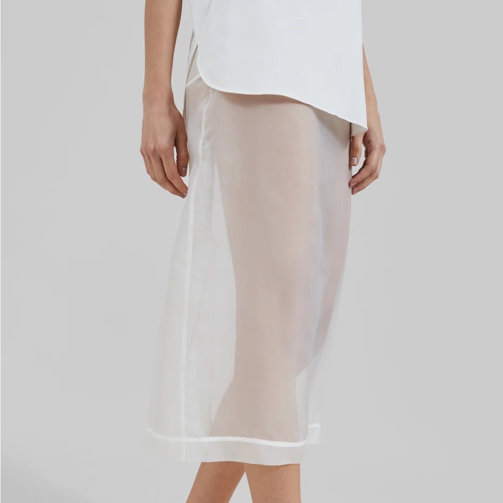 The Frankie Shop Sheer White Organza Peri Skirt